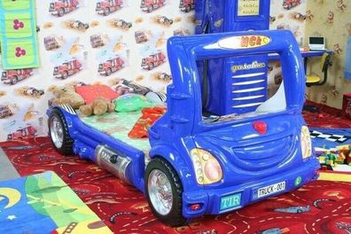 Bett mit Matratze Kinderbett Autobett Kinderzimmer Farbauswahl - TRUCK