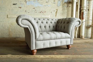Chesterfield Sessel Fernseh Design Polster Sofa Couch Chesterfield Textil 378