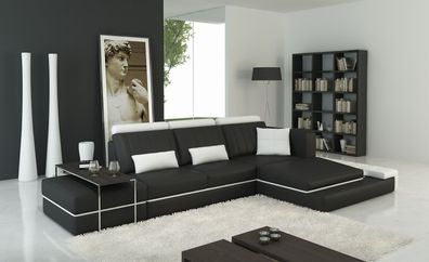 Moderne Wohnzimmer Ecksofa Couch Polster Eck Ledersofa Garnitur LForm Sofas Sofa