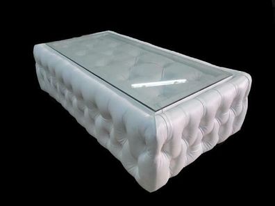Couchtisch Tisch Tische Glastisch Chesterfield Möglich: Leder Textil Samt Stoff