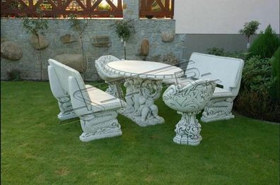 Stein Tisch Terrase Garten Dekoration Möbel Edles Antik Stil Design Tische 353