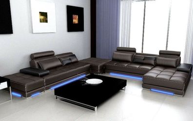 Leder Sofa Couch Eck Polster Garnitur XXL Wohnlandschaft Couchen Sofas A1146