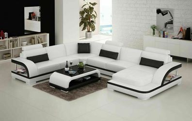 Ledersofa Couch Wohnlandschaft Ecksofa Eck Garnitur Design Modern Sofa G8011 Neu