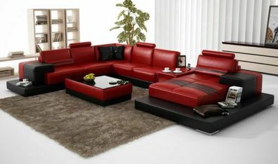 Ledersofa Couch Wohnlandschaft Ecksofa Eck Garnitur Design Modern Sofa L6004 Neu