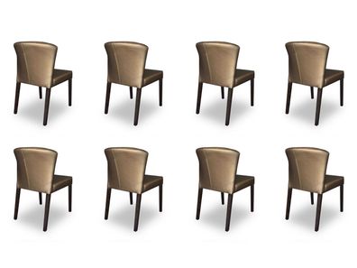8x Stühle Stuhl Polster Design Lehn Garnitur Sessel Komplett Modernes Set Neu