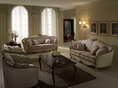 Sofa Couch 3 Sitzer ohne 2 + 1 Designer Möbel Klassische Barock Rokoko Jugendstil