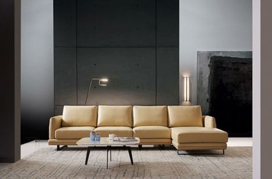 Leder Sofa Couch Eck Sitz Garnitur Wohn Zimmer Landschaft L Form Luxus Polster