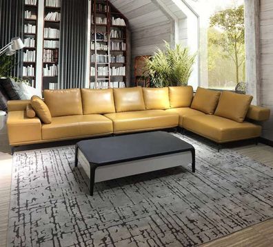 Italienische Möbel Sitz Leder Zimmer Couchen Sofa Garnitur Wohn Landschaft ITALY