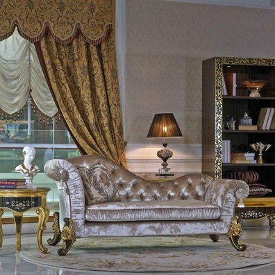 Chaiselounge Antik Stil Sofa Liege Textil Barock Rokoko Couch Liegen Chaise E69