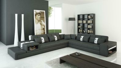 Ledersofa Couch Wohnlandschaft Ecksofa Eck Garnitur Design Modern Sofa 6141 Neu