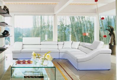 Ledersofa Couch Wohnlandschaft Ecksofa Eck Garnitur Design Modern Sofa Sofas