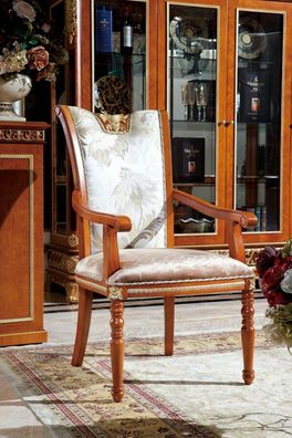 6 Stühle Set Esszimmer Designer Holz Stuhl Garnitur E62 Antik Stil Barock Rokoko