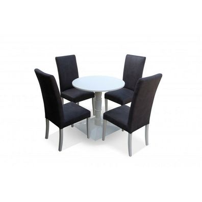 4x Stuhl Stühle Polster Textil Stoff Garnitur Set Komplett Designer Lehnstuhl !