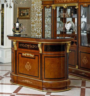 Bartisch Bar Tresen Hausbar Tische Barock Rokoko Edler Luxus Stil Holz Ausschank