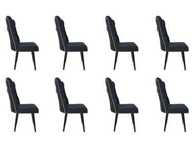 8x Sessel Design Polster Stühle Stuhl Chesterfield Klassische Lehn Leder Neu