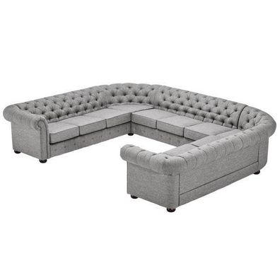 Chesterfield Big Sofa XXL Couch Wohnlandschaft Leder Polster Eck Garnitur 201822