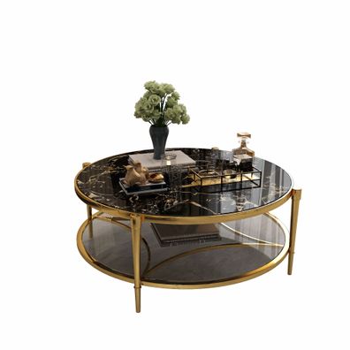 Couch Tisch Glas Sofa Rund Beistell Designer Runde Tische Metall Italien Möbel