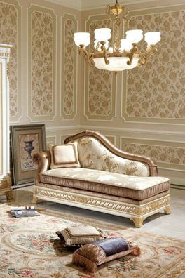 Chaiselounge Antik Stil Sofa Liege Couch Liegen Chaise Textil Barock Rokoko E62