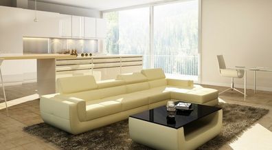 Modern Ecksofa Couch Polster Leder Design Sofa Garnitur Wohnlandschaft Tettau