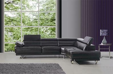Multifunktion Couch Ecksofa Medien TV Sofa Couch Ledersofa 291 x 222cm LForm Neu
