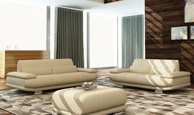 Leder Sofa Couch Polster Komplett Garnitur 3 + 2 + 1 Sofas Couchen Sitz Garnituren