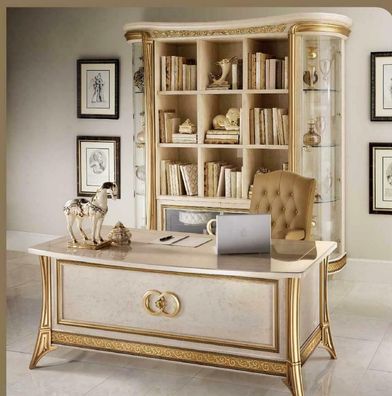Bücherschrank Schrank Vitrine XXL Designer Möbel Luxus Barock Rokoko antik