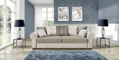 Sofa Schlafsofa Designer 3 Sitzer Sofa mit Bettfunktion + Bettkasten Couch NEU