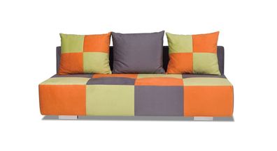 Design 3 Sitzer Relax Sofas Sofa Textil Polster Couch Stoff Schlafsofa Schlaf