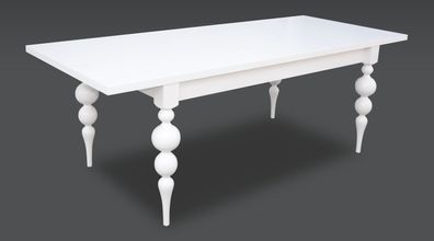 Designer Esstisch Design Tisch Holz Esszimmer Wohnzimmer klassisch Weiß Büro Neu