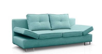 3 Sitz Sofa Couch Textil Polster Stoff Garnitur BEttfunktion Schlafsofa Neu