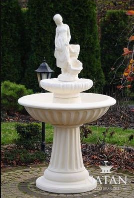 Zierbrunnen Springbrunnen 162cm Skulptur Brunnen Deko Garten Fontaine Teich Neu