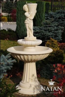 Zierbrunnen Springbrunnen 172cm Skulptur Brunnen Deko Garten Fontaine Teich Neu