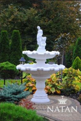 Zierbrunnen Springbrunnen Figur Brunnen Dekoration Garten Fontaine Teich197cm