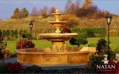 Fontaine Becken Zierbrunnen Springbrunnen Garten Skulptur Brunnen Stadt Teich