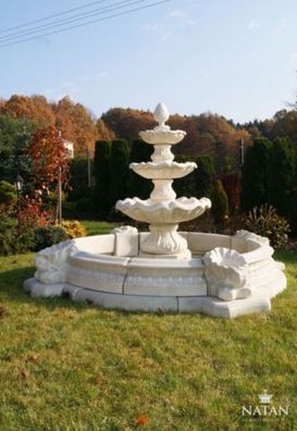 Fontaine Becken Zierbrunnen Springbrunnen Brunnen Stadt Teich Skulptur Garten