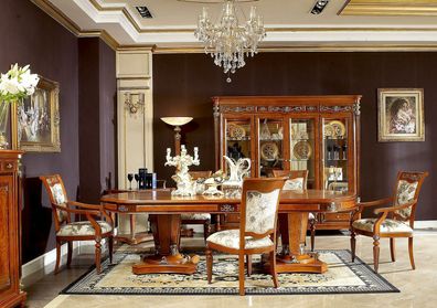 Barock Rokoko Stil Möbel Esstisch Tische Esszimmer Garnitur Tisch 180 & 270cm