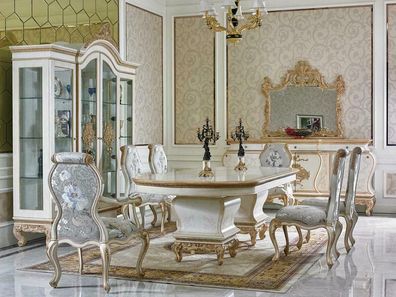 Königlicher Esstisch Tisch Tische 250cm Klassischer Barock Rokoko Esszimmer E67