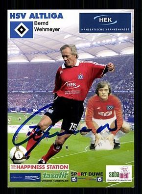 Bernd Wehmeyer Hamburger SV Altliga AK 2012-13 Original Signiert + A 54982