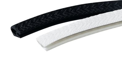 GISTAK Flexibler Kantenschutz schwarz/ weißgrau 6,5 x 9,5 mm Rollenlänge 10 mtr.