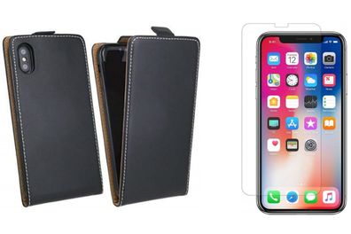 Flip Cover Hülle Tasche Handyhülle Schutzhülle + Panzerglas für iPhone Modelle