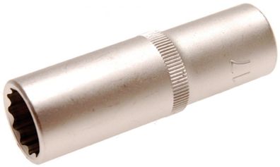 12-kant Stecknuss SW 17mm , 1/2" , lang