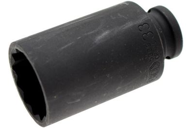 12-kant Impact-Stecknuss SW 33mm , 1/2" , lang