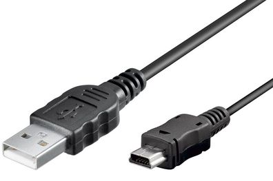 Mini USB Sync- und Ladekabel, SchwarzUSB 2.0-Stecker (Typ A) > USB 2.0-Mini-St...
