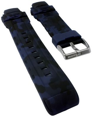 Calypso Uhrenarmband | Kunststoff Camouflage dunkelblau Modell K5723/1
