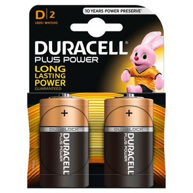 Duracell - PLUS POWER - MN1300 - Mono D - 1,5 Volt AlMn - 2er Blister