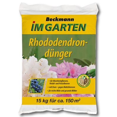 Beckmann Rhododendrondünger 15 kg Hortensiendünger Moorbeetpflanzendünger