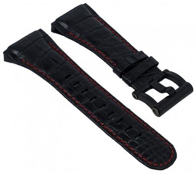 TW STEEL | Uhrenarmband XL Leder schwarz für CEO Tech Ø 48mm 30381