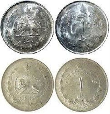 Persien 600/1000 Silber 1 Rial 1323 oder 1327 SH (AD 1944 oder 1948) Moh.-Reza-Shah