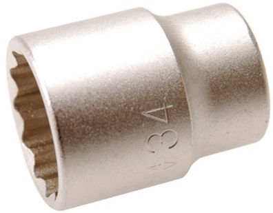 12-kant Stecknuss SW 34mm , 3/4" , kurz, Zwölfkantnuss