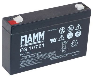 Fiamm - FG10721 - 6 Volt 7,2Ah Pb